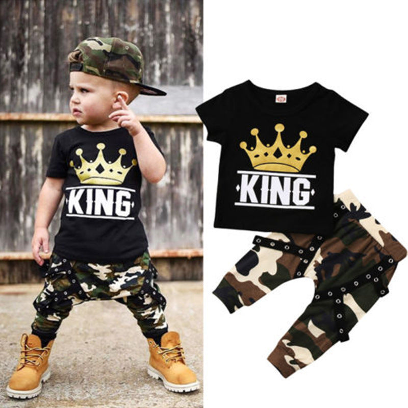 Baby Boys King Camo Set