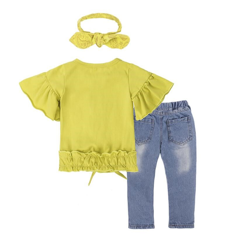 Yellow Memoire Shirt & Jeans Set