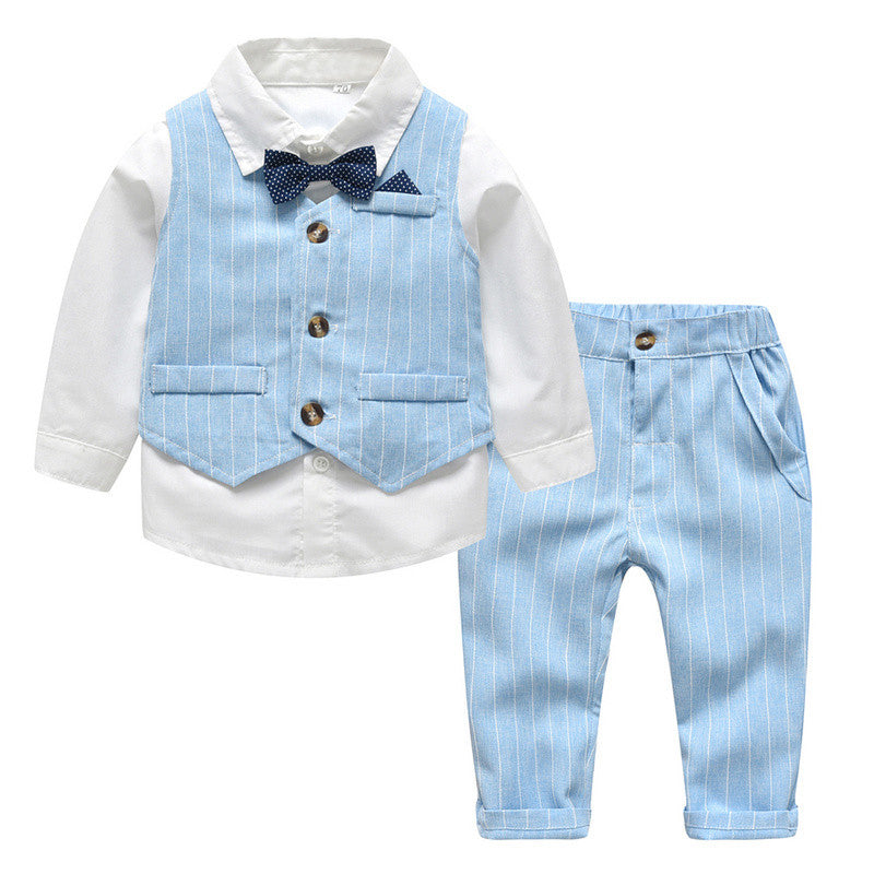 Boys Shirt & Vest, Three-Piece Set