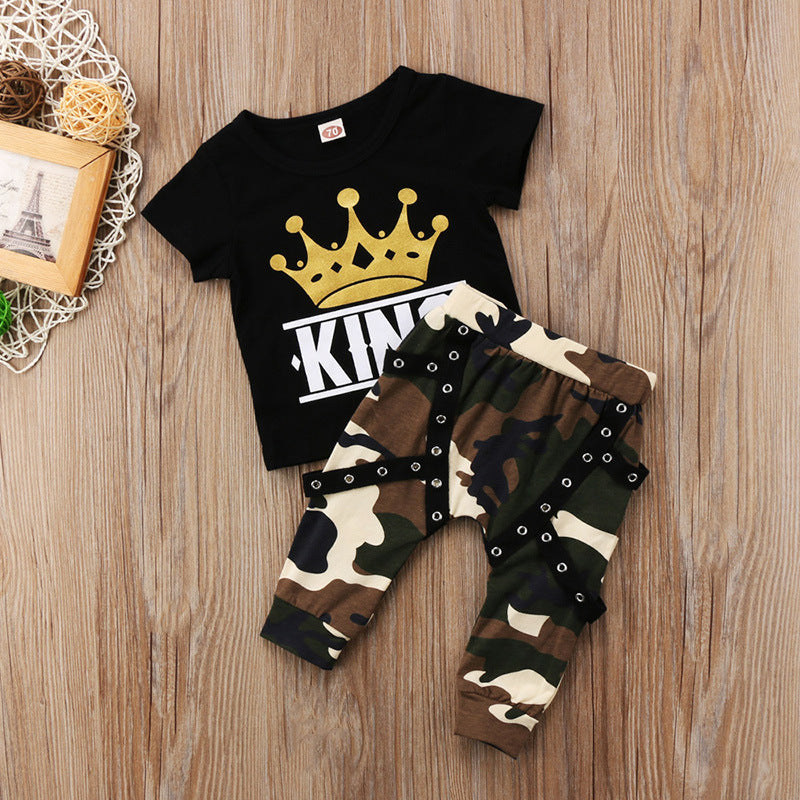 Baby Boys King Camo Set