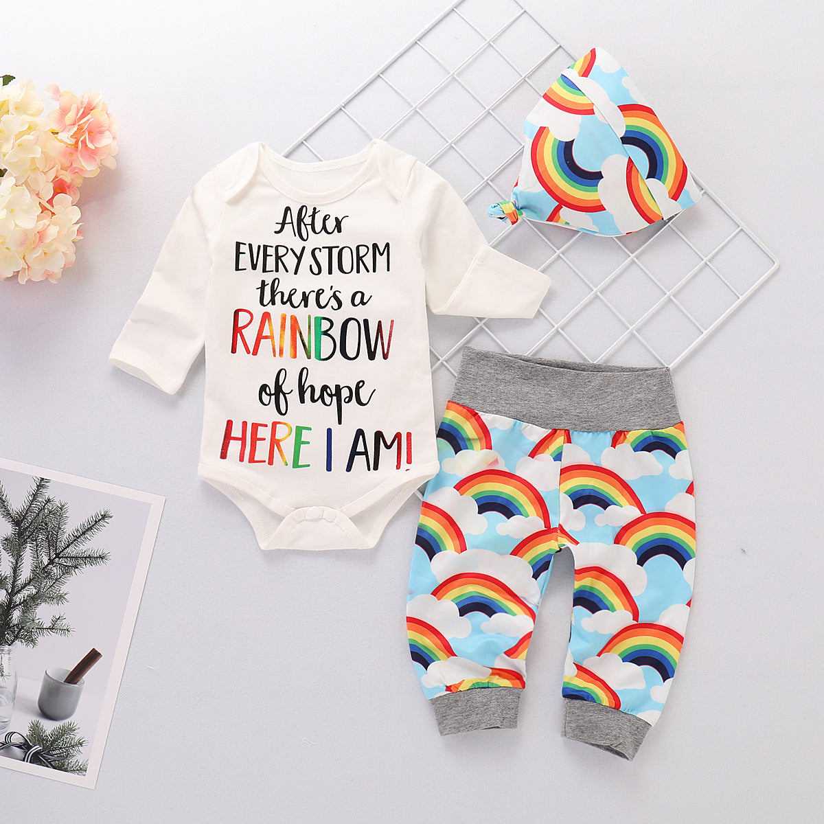 Unisex Rainbow Baby set