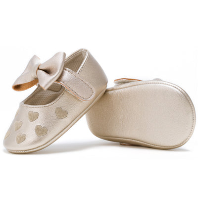 My0-1 love old toddler shoes embroidered bow shoes on behalf of a baby indoor soft bottom baby shoes