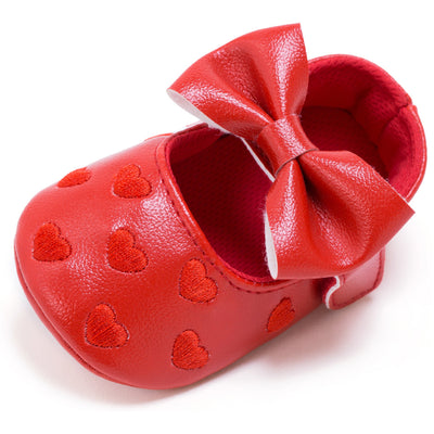 My0-1 love old toddler shoes embroidered bow shoes on behalf of a baby indoor soft bottom baby shoes