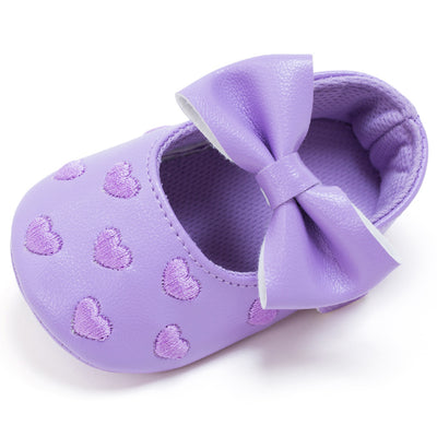 My0-1 love old toddler shoes embroidered bow shoes on behalf of a baby indoor soft bottom baby shoes