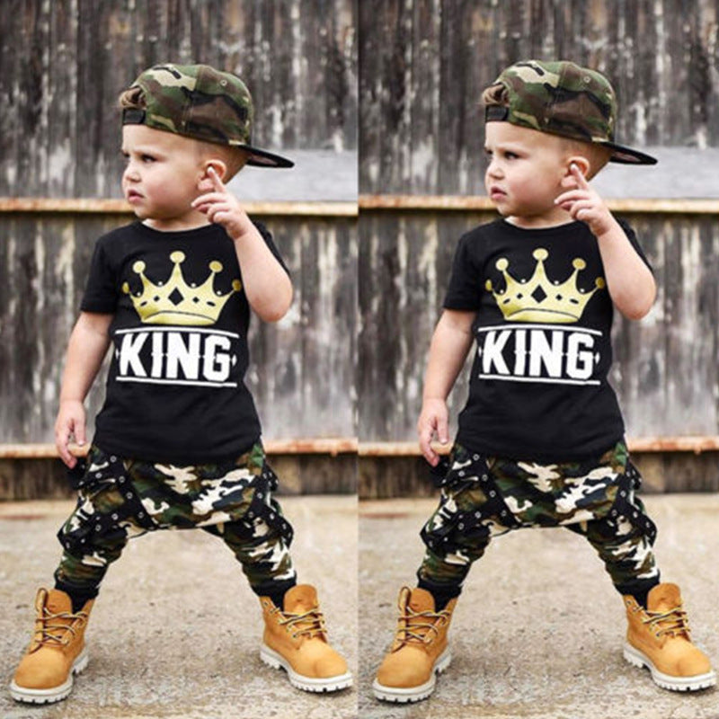 Baby Boys King Camo Set