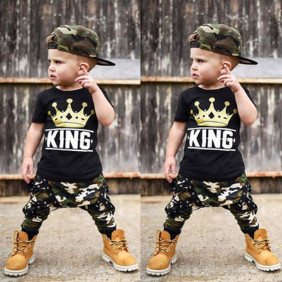 Baby Boys King Camo Set