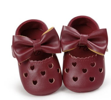 My0-1 love old toddler shoes embroidered bow shoes on behalf of a baby indoor soft bottom baby shoes